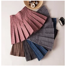 Женская юбка в сложенном виде, летняя, новая, Корейская, академическая, стильная, высокая талия, для похудения, бюст, молния, свежая, милая, красивая, юбка, натуральная, Повседневная