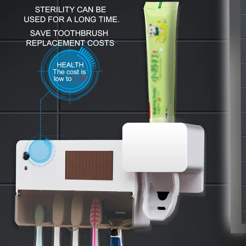 Автоматический стерилизатор зубных щеток, диспенсер для зубной пасты, солнечный уф-светильник, соковыжималка для зубной пасты, держатель для зубной щетки для ванной комнаты, дома
