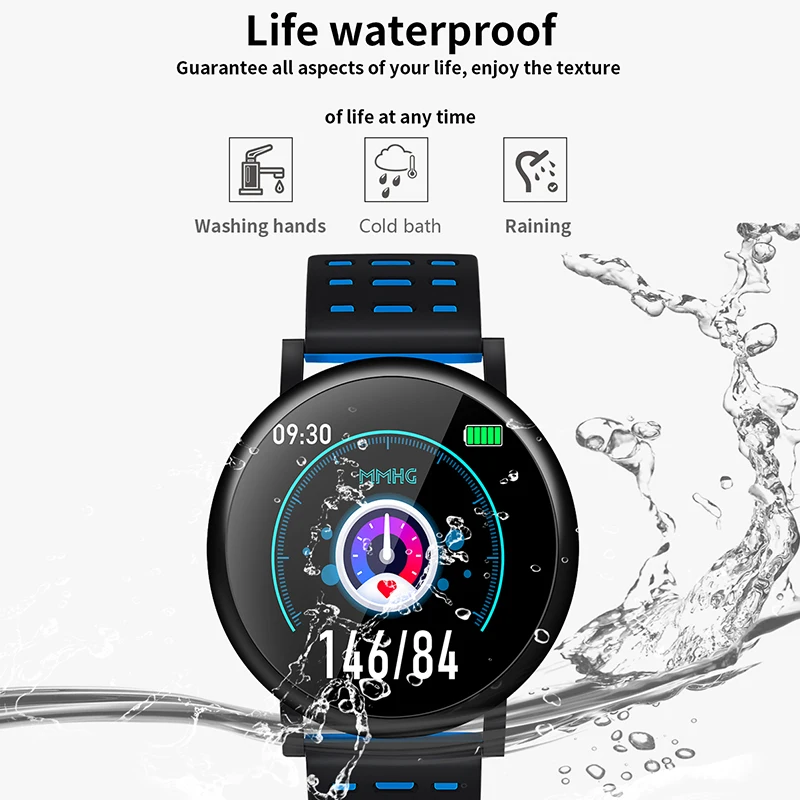 ESEED S30, женские Смарт-часы, IP67, водонепроницаемые, 180 мА/ч, длительное время ожидания, кровяное давление, погода, для мужчин, для android ios