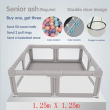 Barrera de seguridad antideslizante para niños, parque infantil de 125cm x 125cm de alta calidad, barandilla utilizada para niños de 5 a 12 meses