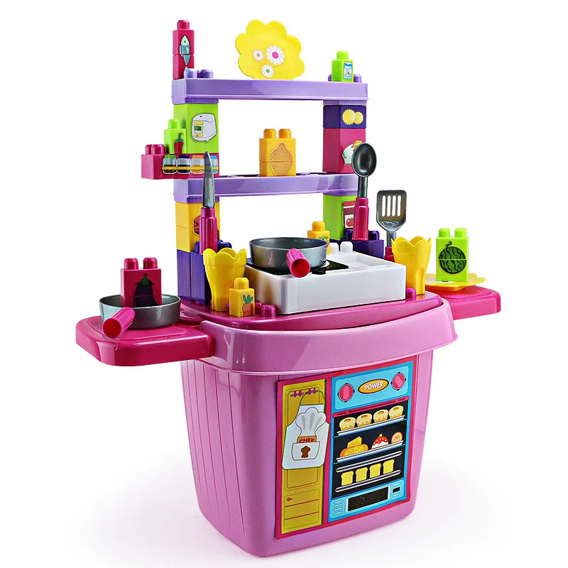  Children Play House Building Blocks Bucket Model Sound And Light Kitchen Doctor Repair Tool Large P - 4000267424487