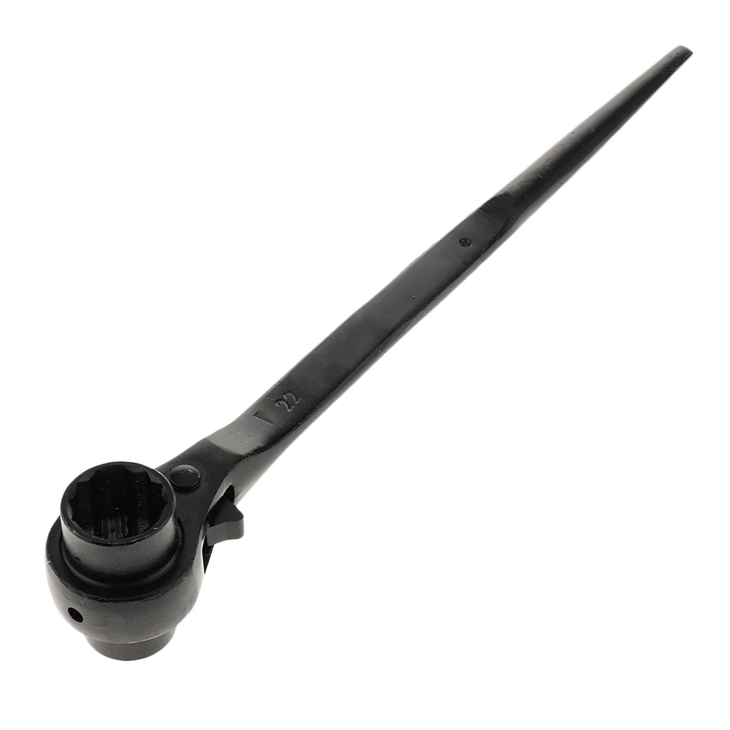 

PROFESSIONAL SCAFFOLD PODGER RATCHET SPANNER WRENCH DOUBLE END SOCKET 19-22mm