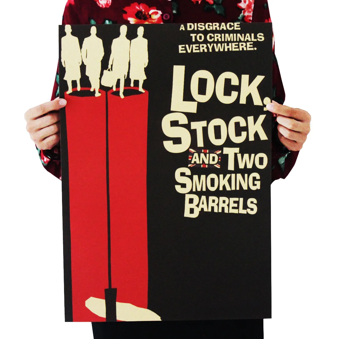 

[A265] Two Smoking Barrels Retro Kraftpaper Poster Indoor Bar Cafe Decorative Painting