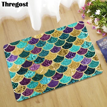 

Thin Door Mat Geometric Printed Mats Carpet Welcome Modern Kitchen Rug Indoor Mat Bathroom Carpet Rubber Rugs Doormat Non-slip