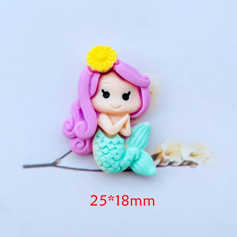 Resin Mini Cartoon Princess Flat Back Cabochon Scrapbook DIY Embellishments Accessories 20Pcs A58