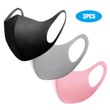 

3PCS Protection Face Mask Reusable Mouth Mask Anti Dust Face Mouth Cover Breathable Washable Anti-fog Face Mask facemask Dust