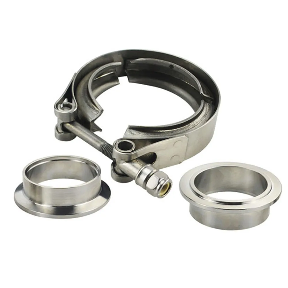 Stainless Steel 304 Car Vband Clamp With Stepped Flange Kit For Auto Exhaust  Pipe Clamp V-band Set - Exhaust Headers - AliExpress