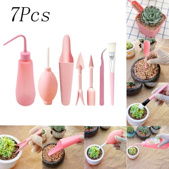 

5/7 Pieces / Set Gardening Tool Set Miniature Shovel Brush Succulent Planting Assistant Succulent Gardening Potted Tool Set