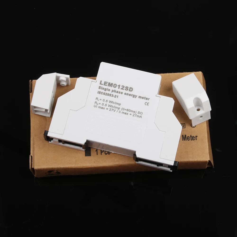 LEM012SD однофазного двухпроводной электронный счетчик энергии 230V 50/60Hz 5(40) 2000imp/кВтч метр Класс 1 без подсветки