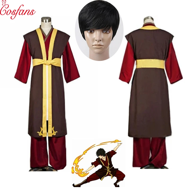 Аватар Последний Airbender принц Zuko мужской карнавальный костюм аниме на заказ