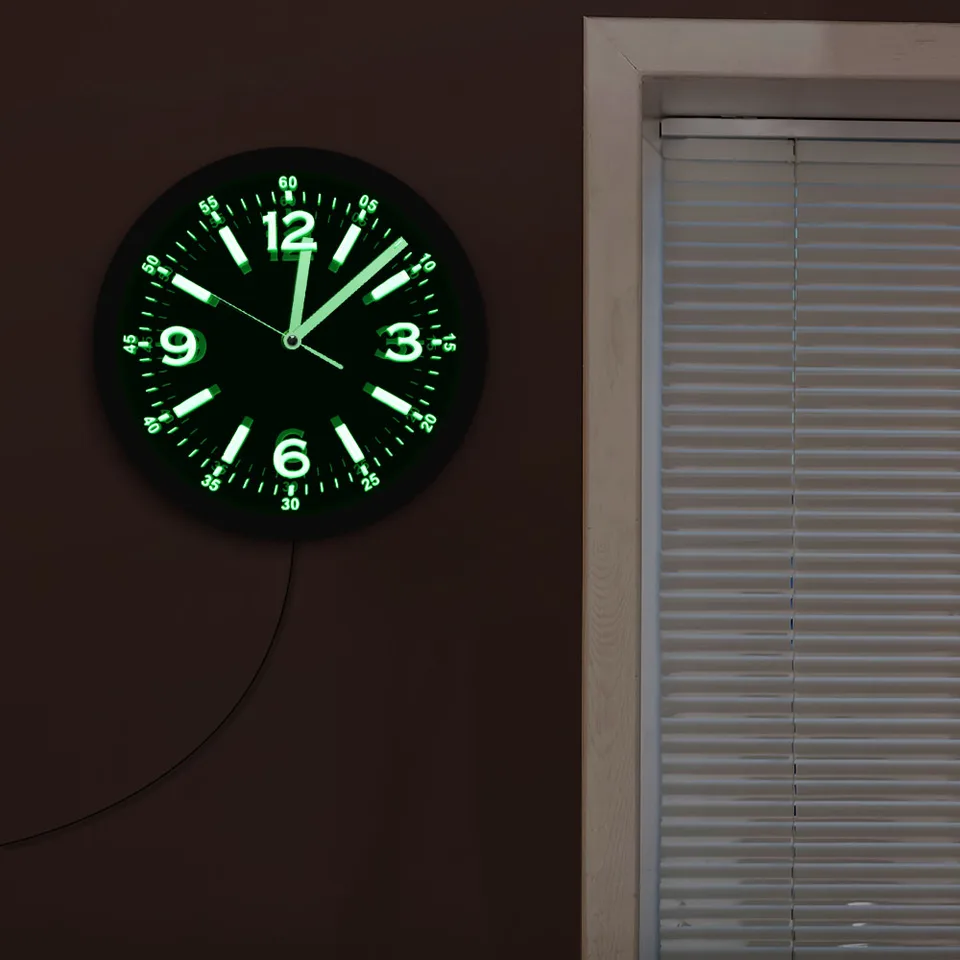 Led-hoekklok, Dubbelzijdige Hoekwandklok, Decoratieve Led-hoekklok, Dubbelzijdige Hoekwandklok, Decoratieve