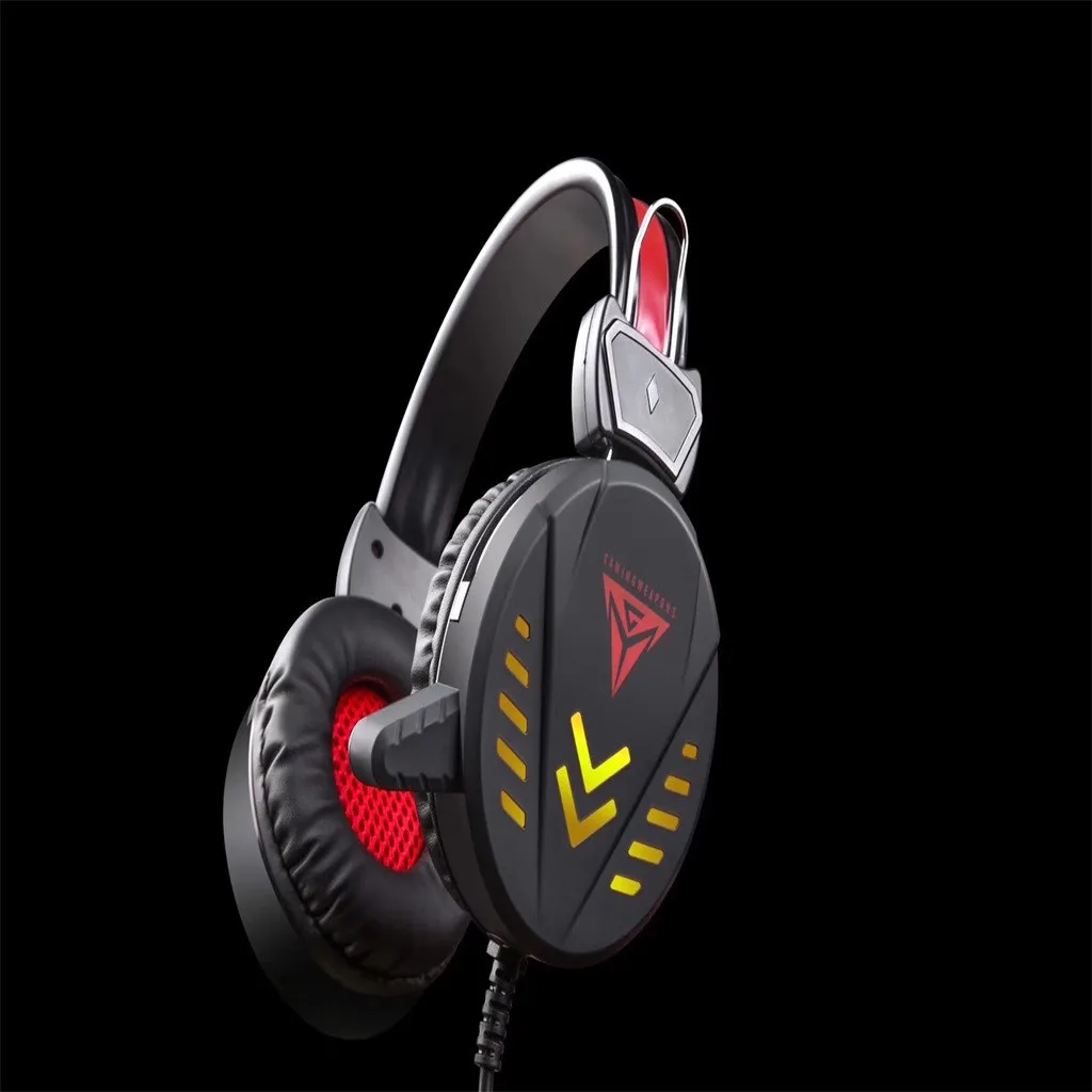 A1 Gaming Headphones 3.5mm USB Wired LED Light Stereo Headphone With Mic For PC