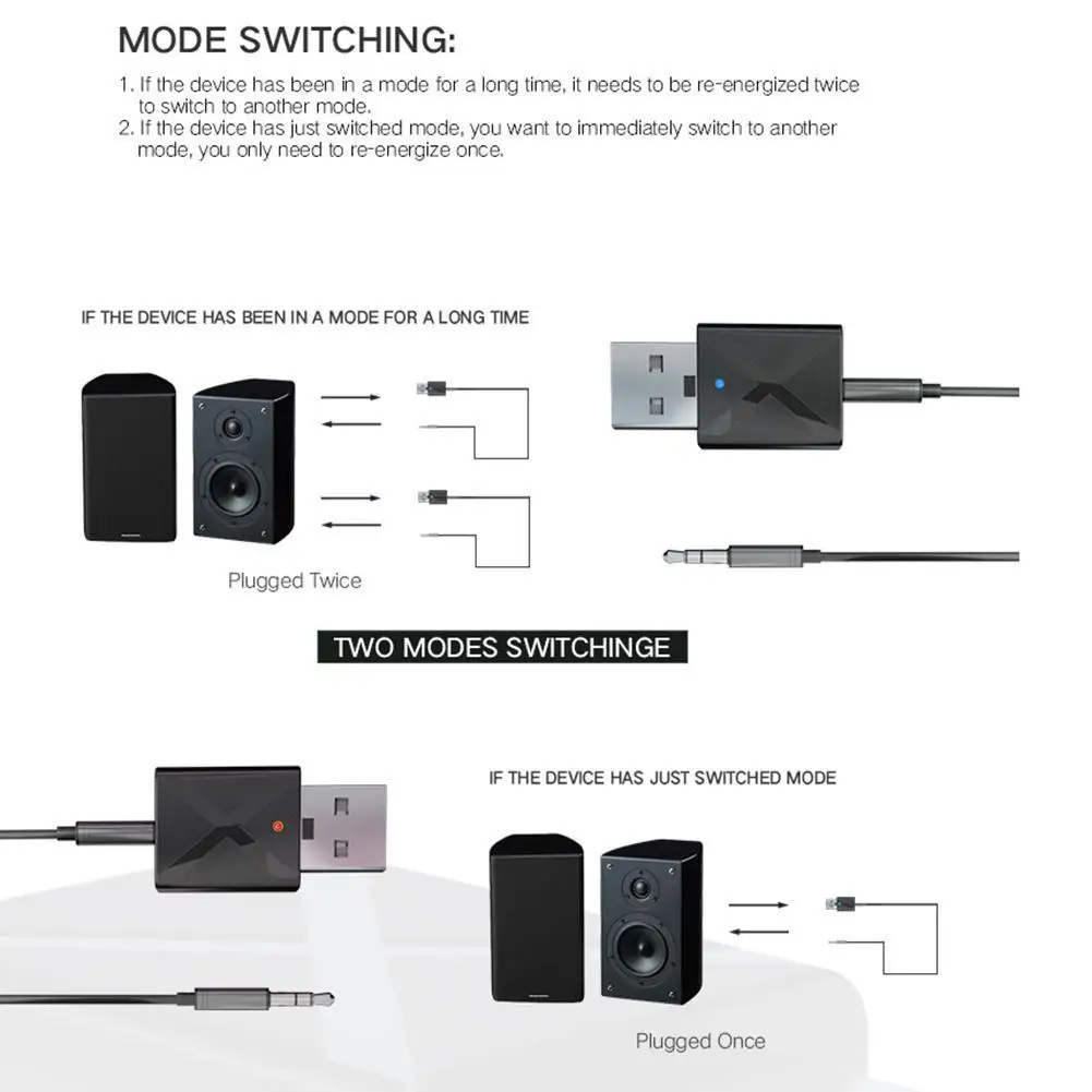 Vehemo Bluetooth музыкальный приемник 2 в 1 Bluetooth 5,0 Aux Bluetooth передатчик приемник динамики гарнитуры Bluetooth аудио приемник