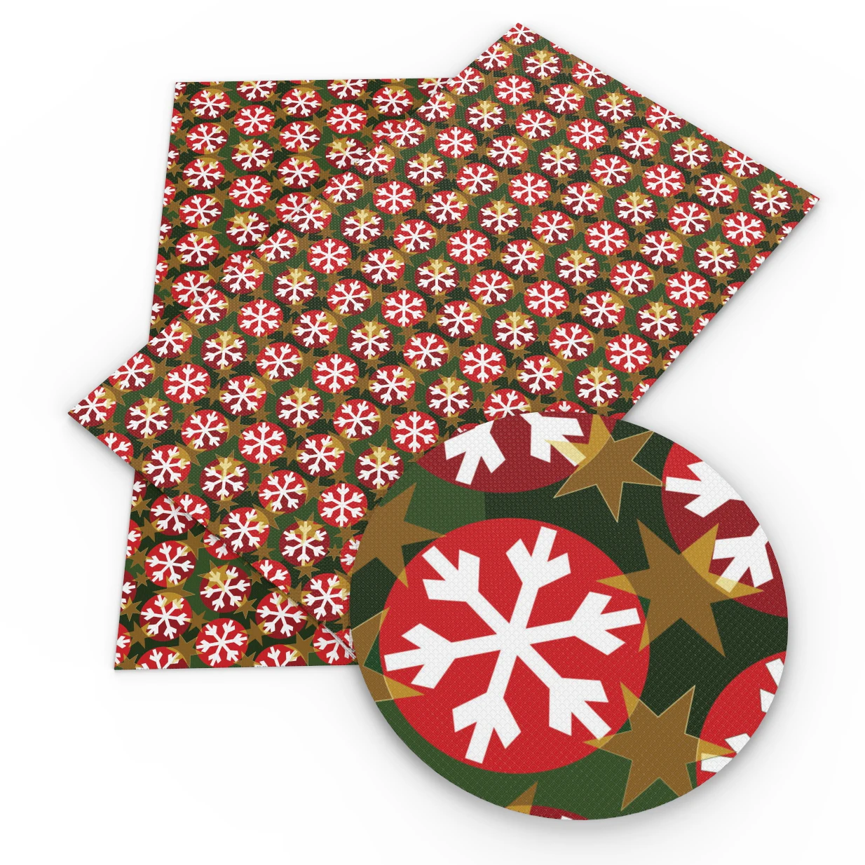20*34cm Christmas Printed Faux Synthetic Leather For Bow-knot Leatherette Fabric Bags Wallet Phone Cover Scrapbook DIY,1Yc7869