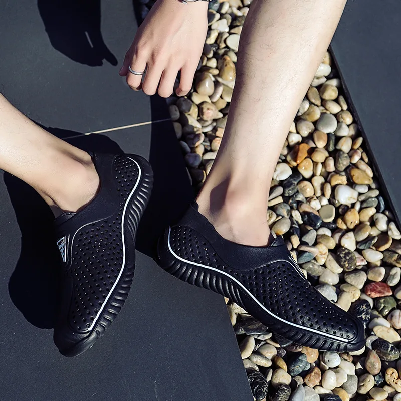Г., стиль, Весенняя трендовая пластиковая пористая обувь пляжная повседневная обувь для прогулок по тепу 2355, закрывающая ногу