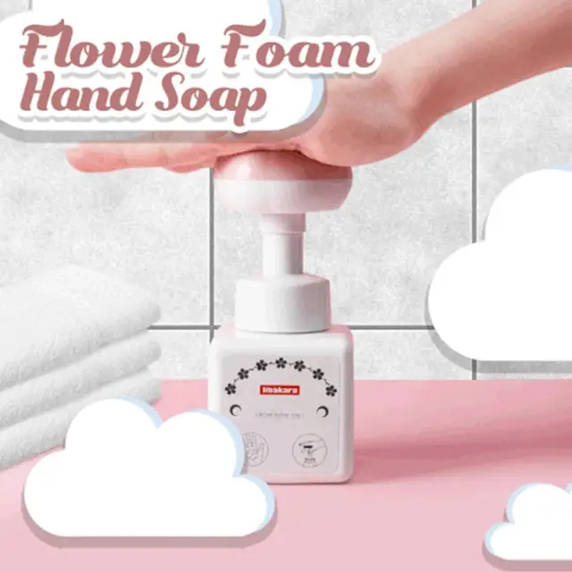 250ml Cute Petal Mousse Foam Hand Soap Foam Type Children s Baby Student Press Bottle Household