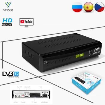 

Vmade DVB-T2 Digital Terrestrial Receiver Support H.265/HEVC M3U HD Audio Youtube Scart Interface Hot Sale Europe