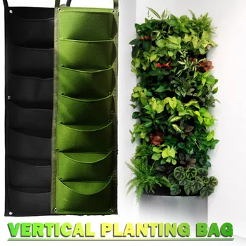 

Garden Wall Hanging Planting Bags Green Plant Grow Planter Vertical vegetable Garden Decoration Supplies Plants Bags