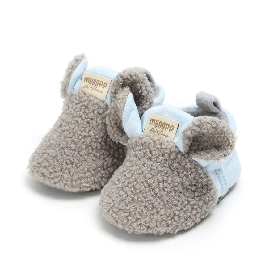 Autumn Winter Newborn Baby Shose Boys Girls Toddler Shoes Fleece Warm Soft Snow Booties Infant Shoes First Walkers 0-18M