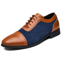 Zapatos de vestir para hombre, calzado Formal de negocios, con cordones, dfv45, 2020
