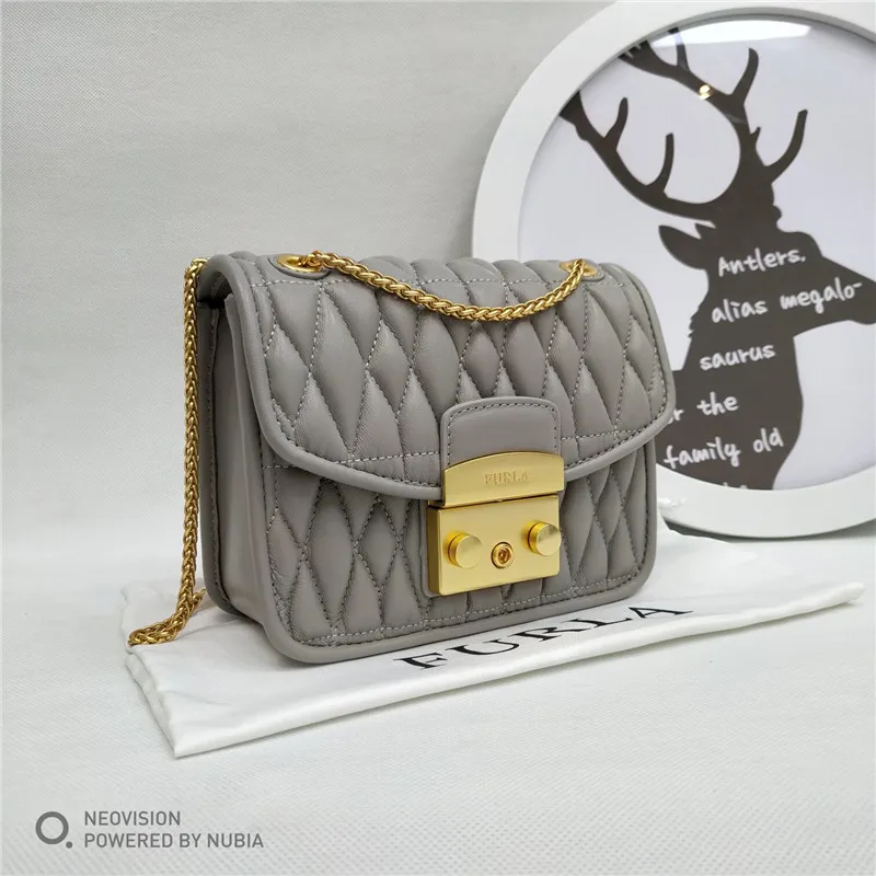 Высокое качество серый цвет Furla Сумки, Новые поступления оригинальные FURLA женские сумки Размер 17 см x 14 см x 7 см горячая распродажа