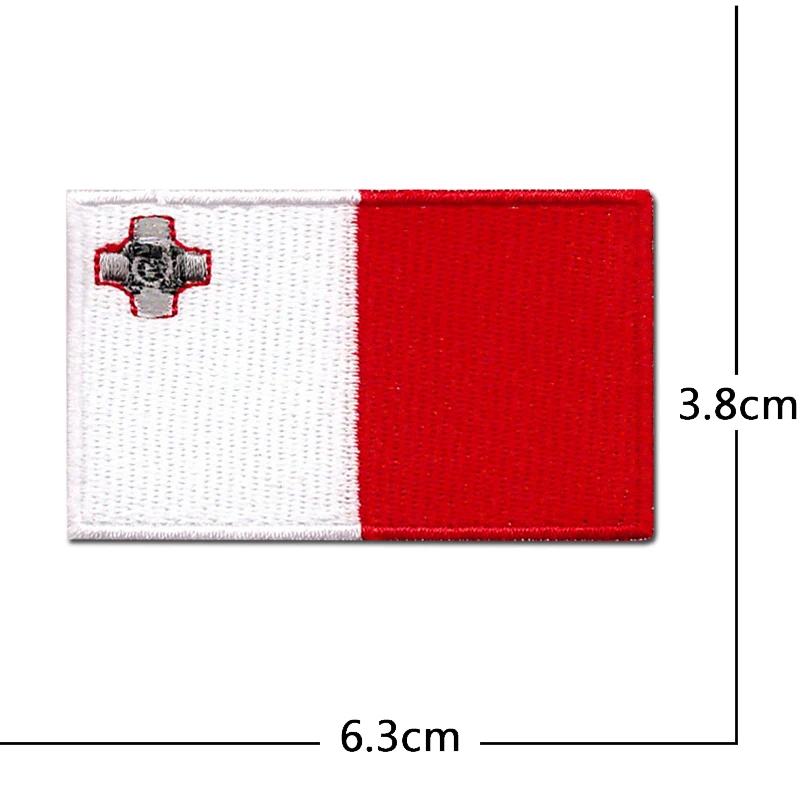 National Flag Computer Embroidery Patches Clothes Sticker Ironing Sew Applique Montenegro Northern Ireland Norway Poland Moldova