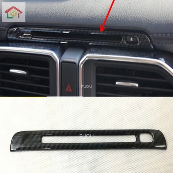 

For Mazda CX-5 CX5 2017 2018 2019 KF Interior Accessories Carbon Fiber CD Control Panel Decoration Cover Trim Car Styling