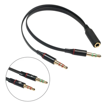 

Splitter Headphone For Computer 3.5mm Female To 2 Male 3.5mm Jack Mic Audio Y Splitter Cable Earphone To PC Adapter Aux Cable