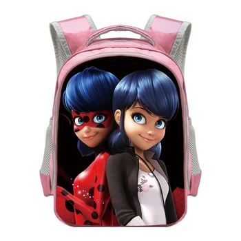 

13 inch New Kids Ladybug Backpack Pink Princess Kids School Bag Fairy Tale Schoolbag Book Bags for Teen Girls mochila Bolsa