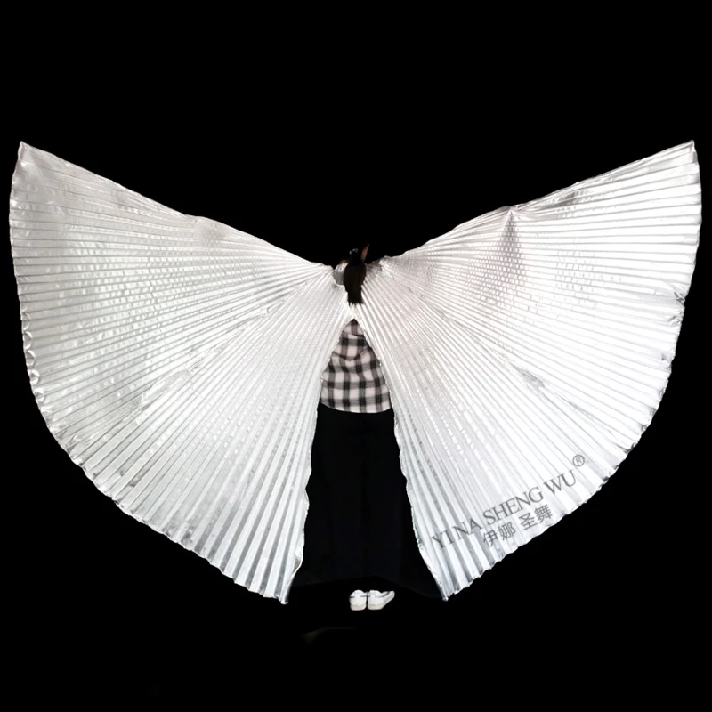 Silver-Split Танец живота Isis Крылья танец живота аксессуары Болливуд Восточный Египетский Танец крылья костюм Взрослый женский раздельный танец крылья золото - Цвет: Silver-Split