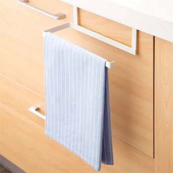 

Creative Paper Rack Bathroom Towel Stand Rack Kitchen Cupboard Hanger Cabinet Door Chest Hanging Sundries Free Of Punching Shelf