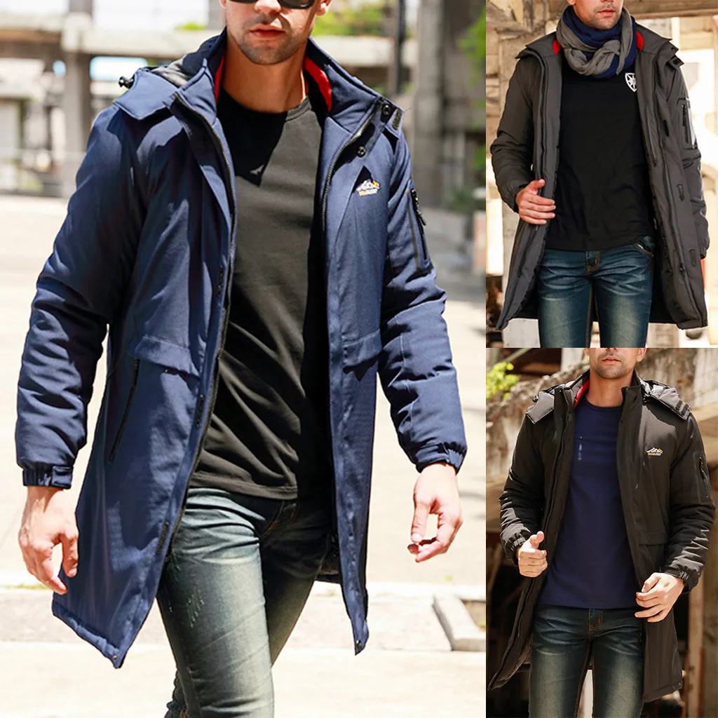 

Men's Winter Pure Color Cotton Thickening Warm Hooded Cotton Padded Coat Assassin's Creed Coat Hoodies hoody Jacket Men