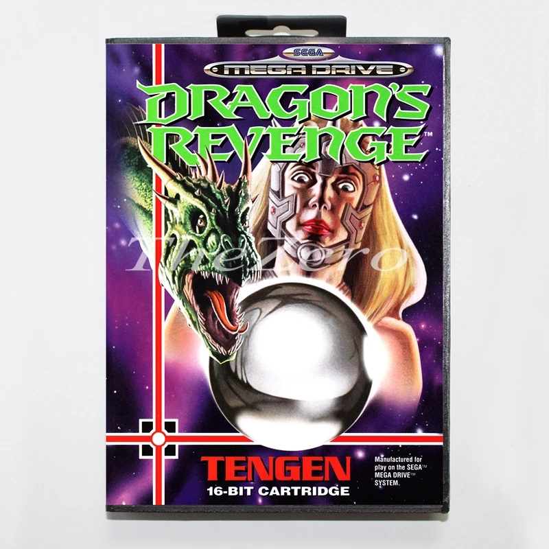 Dragonsrevenge с коробкой для 16 бит MD видео карточная игра для sega игры sega Mega Drive/Genesis