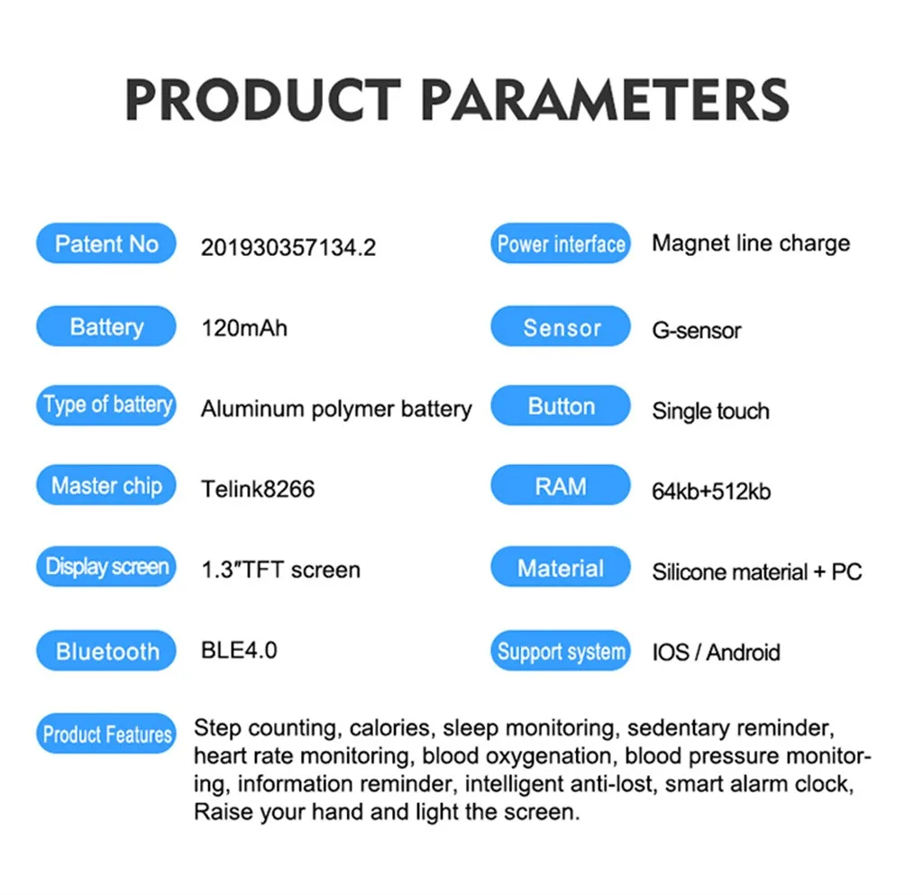 D19 Smart Watch Women Men Smartwatch Quality IP65 Waterproof Blood Pressure Heart Rate FitnessTracker sports Smartwatch  20J24