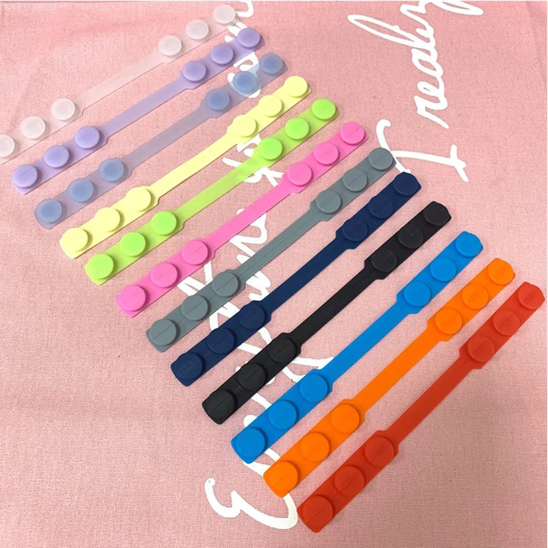 

200pc Adult Ear Protector Mask Hook Buckle Silicone Bandage Ear Rope Anti-Slip Adjustment Mascarillas Buckle Strap for Women Men