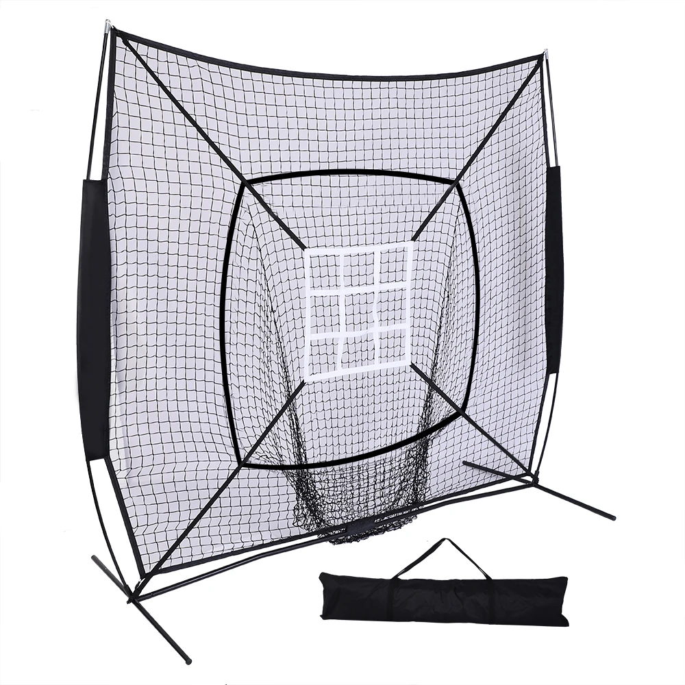 

7'*7' Baseball Train Net with Single Target Frame Black Sleevelet baseball training baseball accessories