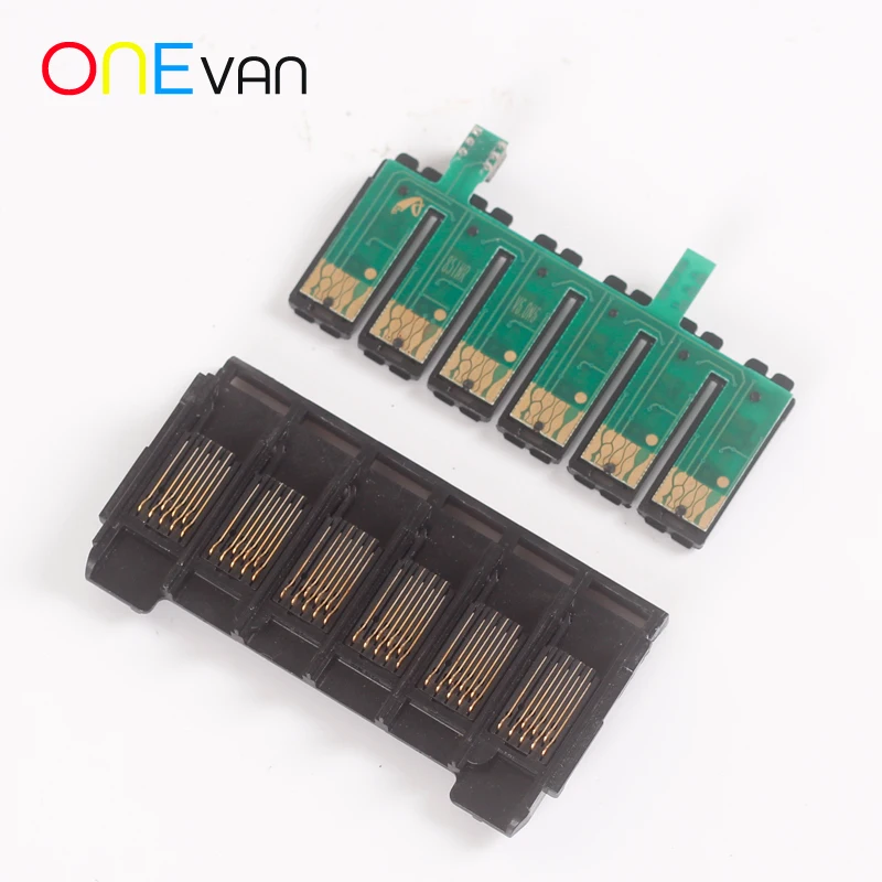 6 цветов УФ чип картриджа принтера Epson R1390 автоматического возврата в исходное