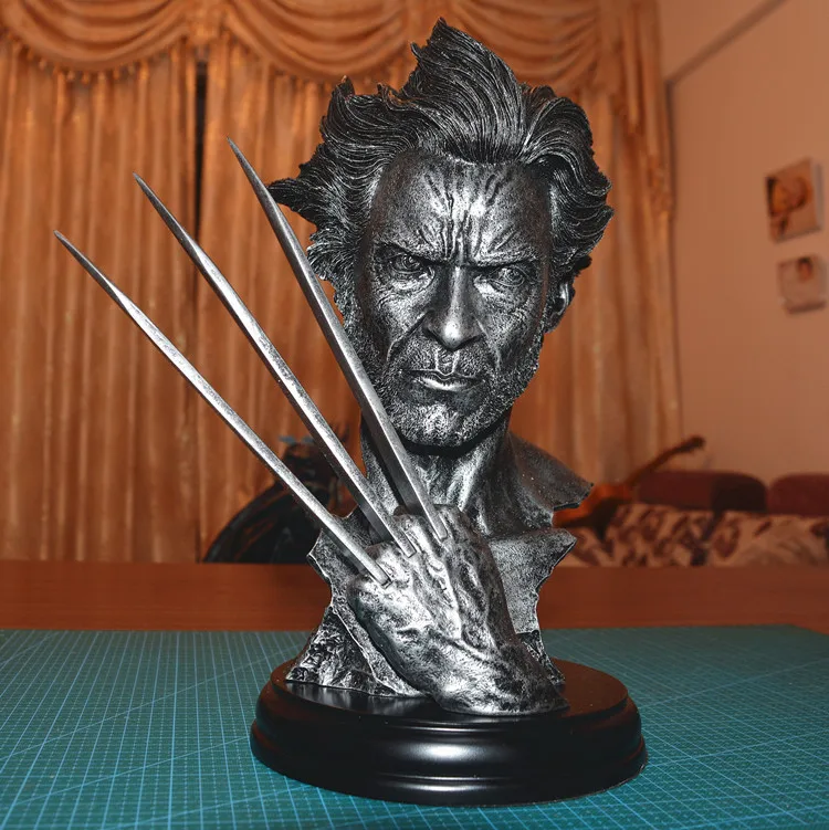[Темила] 30 см супергерой X-men Росомаха бюст голова портрет 1/6 резиновая фигурка героя Статуя Коллекционная модель украшения дома