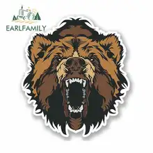 EARLFAMILY 13cm x 13cm Anime Angry Brown Funny Car Stickers RV VAN 3D DIY Fine Decal Vinyl JDM Bumper Trunk Truck Graphics