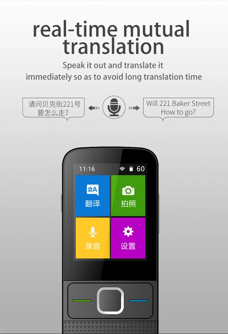 High End 137 Язык переводчик смарт-переводчик в автономном режиме в режиме реального времени умный голосовой переводчик Портативный сайт Traduttore в автономном режиме