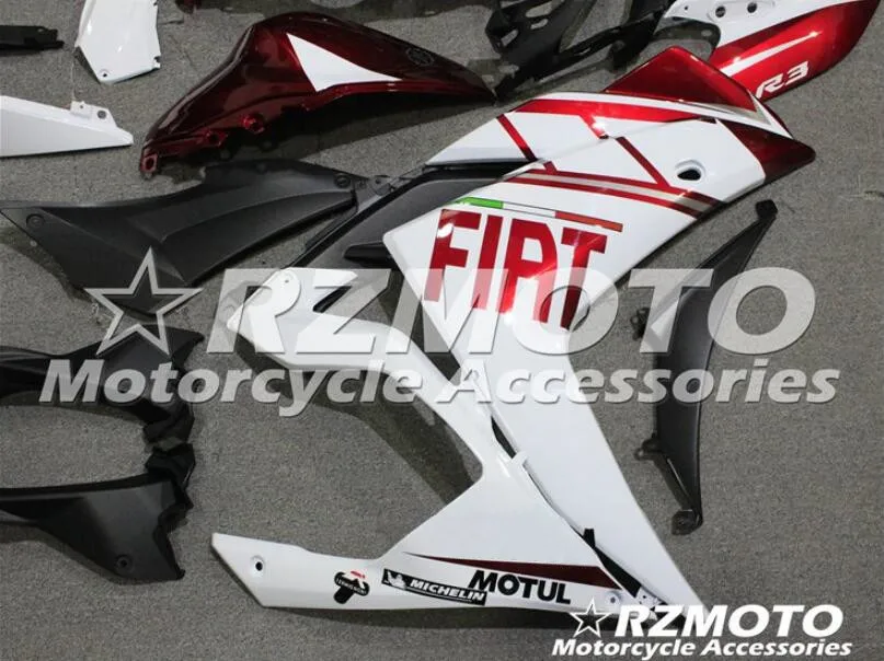 4 подарки ABS литьевая форма мотоцикл Обтекатели подходит для YAMAHA R3 R25- 15-19 Кузов Набор на заказ красный белый