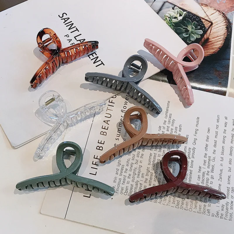 1PC Barrettes  Hair Claw For Women Acrylic Hairpins Hair Crab Claws Girls Make UP Washing Tool Accessories Women Hair Clips 2021