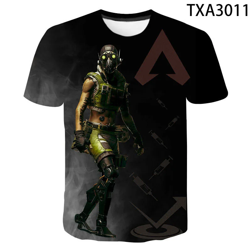 Футболка с 3D принтом Apex Legends летняя футболка короткими рукавами для мужчин и
