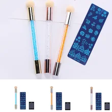 Набор шаблонов для нейл-арта, печатная пластина, скребок, губка, силиконовая ручка, набор инструментов для нейл-арта, ручка, ПВХ скребок