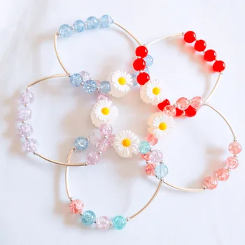 

Daisy Flower Luminous Mosquito Repellent Flower Crystal Bracelet Children's Baby Fragrance Mosquito-Proof Bracelet