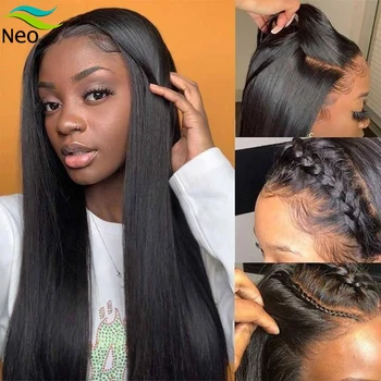 

13x4 Front Lace Authentic Braizlian Human Hair Wigs Swiss Straight Lace Front Wigs Virgin Remy Human Hair Wigs For Black Women