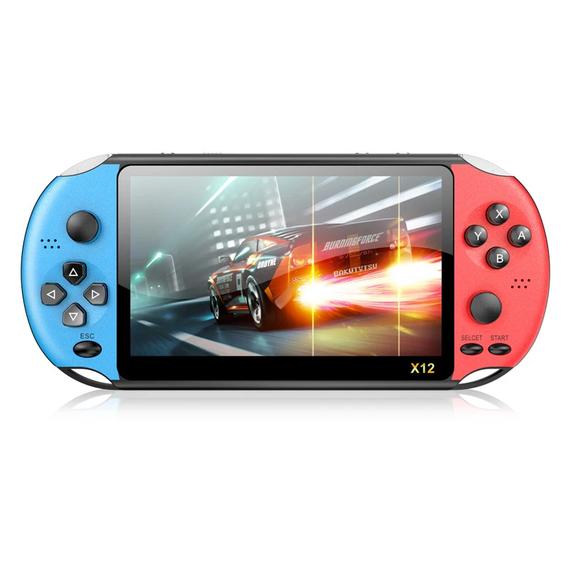 Игровая консоль X12 5 1 дюймов Классическая портативная игровая с двойным
