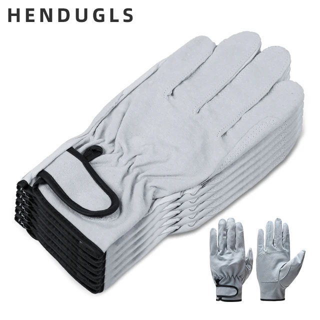 Hendugls pcs brand hot sale wear resistant work gloves ultrathin microfiber leather safety glove wholesale free