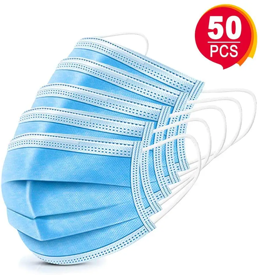 

50x Surgical Mask - Face Masks - Medical Mask, Surgical Face Mask, Flu Mask