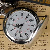 Stainless Steel Quartz Pocket Watch Chain Pendant Fob watch Men Women Gifts Fob Watch Relogio DeBolso